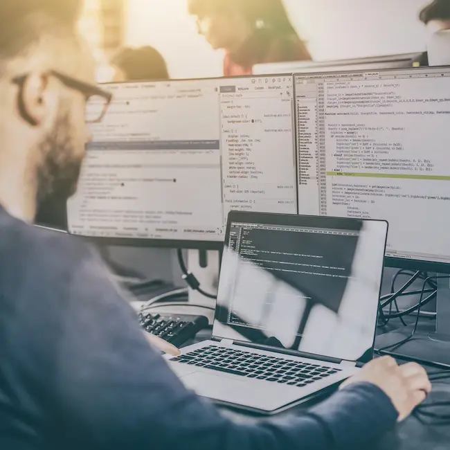 Website design. Developing programming and coding technologies. Web design expert