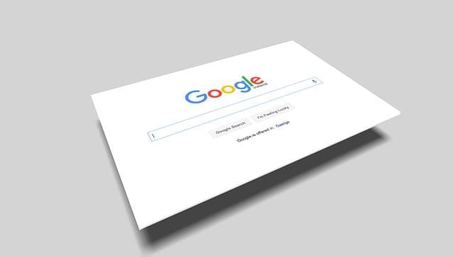 An illustration showing Google homepage.